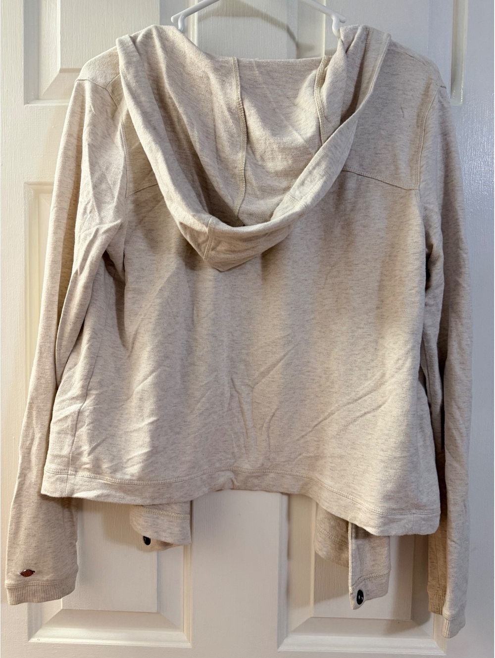 Calia by Carrie Underwood Women's Light Beige Hooded Open Cardigan, Size Small - Picture 3 of 6
